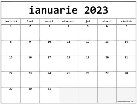 calendar luna ianuarie 2023